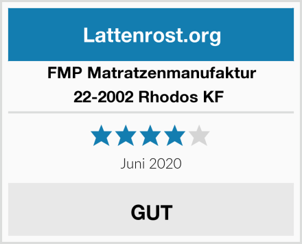 FMP Matratzenmanufaktur 22-2002 Rhodos KF  Test