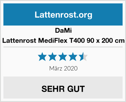 DaMi Lattenrost MediFlex T400 90 x 200 cm Test