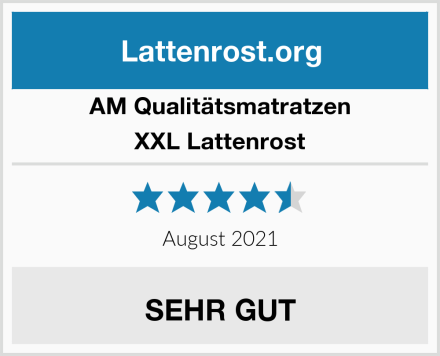 AM Qualitätsmatratzen XXL Lattenrost Test