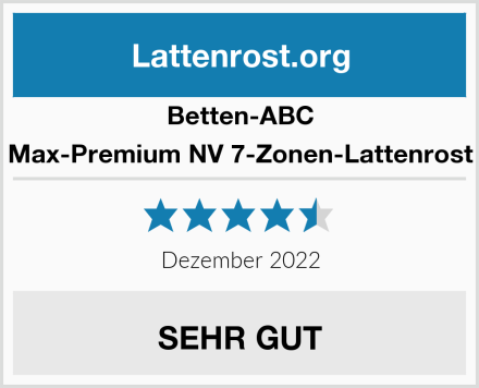 Betten-ABC Max-Premium NV 7-Zonen-Lattenrost Test