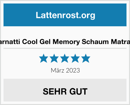  Scarnatti Cool Gel Memory Schaum Matratze Test